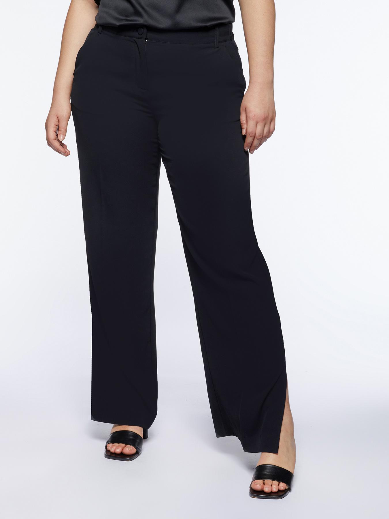 Pantal&oacute;n fluido con aberturas en la parte inferior image number 0