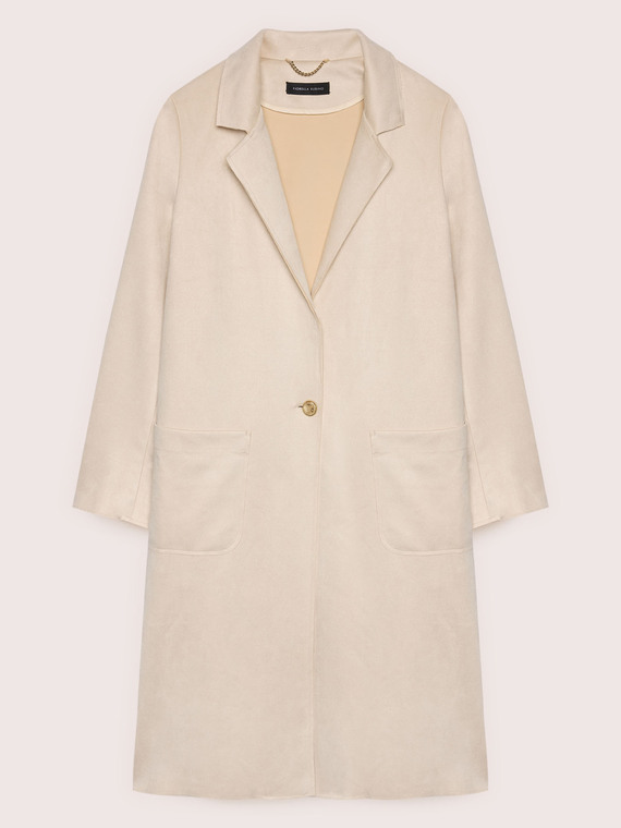 Lightweight coat in soft touch fabric