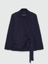 Blazer with side fastening and beads on the pockets image number 4