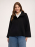 High-collar cape in wool-blend fabric image number 0