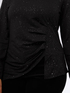 T-shirt glitter con drappeggio laterale image number 3