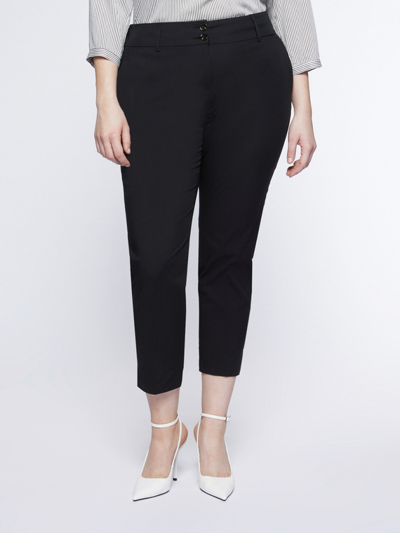 Straight cropped trousers