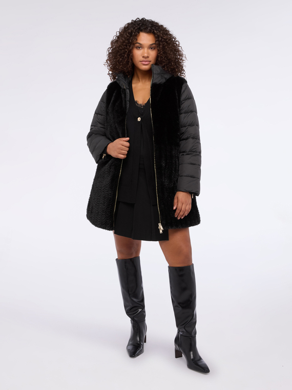 Doudoune bimati&egrave;re avec capuche