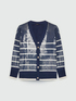 Striped cardigan with sequins image number 5