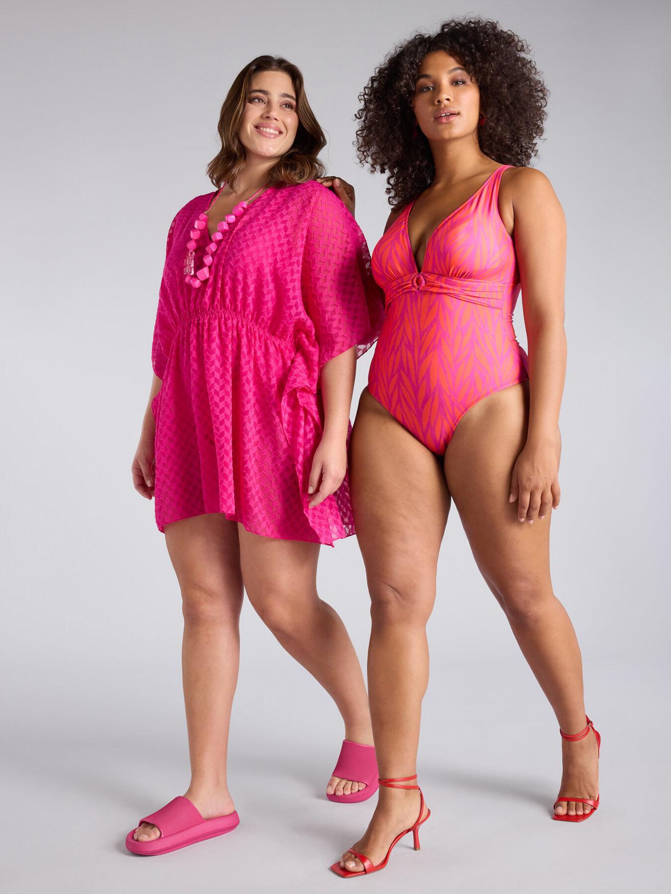 3D effect chevron design one-piece swimsuit image number 6