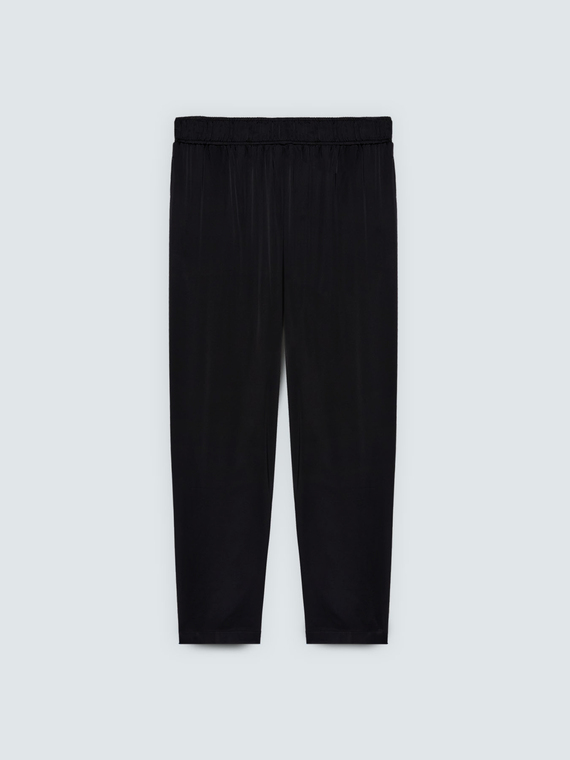 Stretch satin joggers