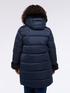 Long down jacket with hood and plush insert image number 1
