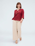 Blusa a righe in cotone image number 1