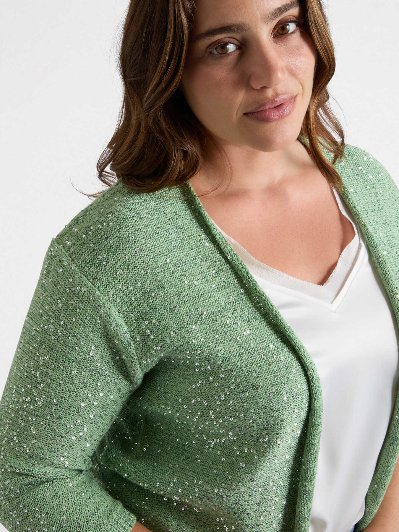 Cardigan mit Pailletten image number 3