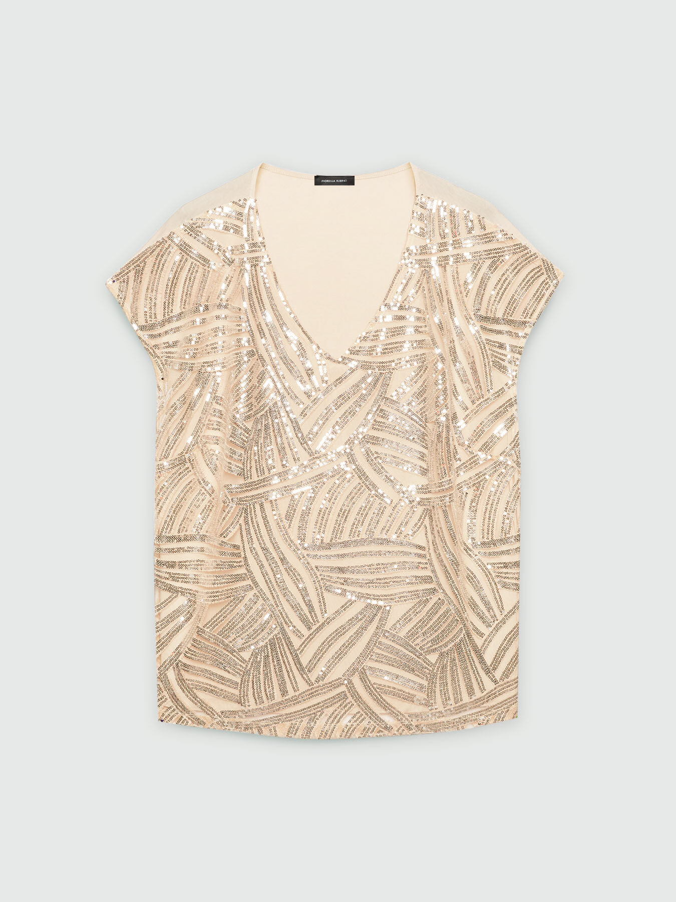 T-Shirt mit Paillettenstickerei und Viskose LENZING&trade; ECOVERO&trade; image number 4