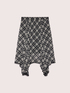 Long flared skirt in checked georgette image number 4