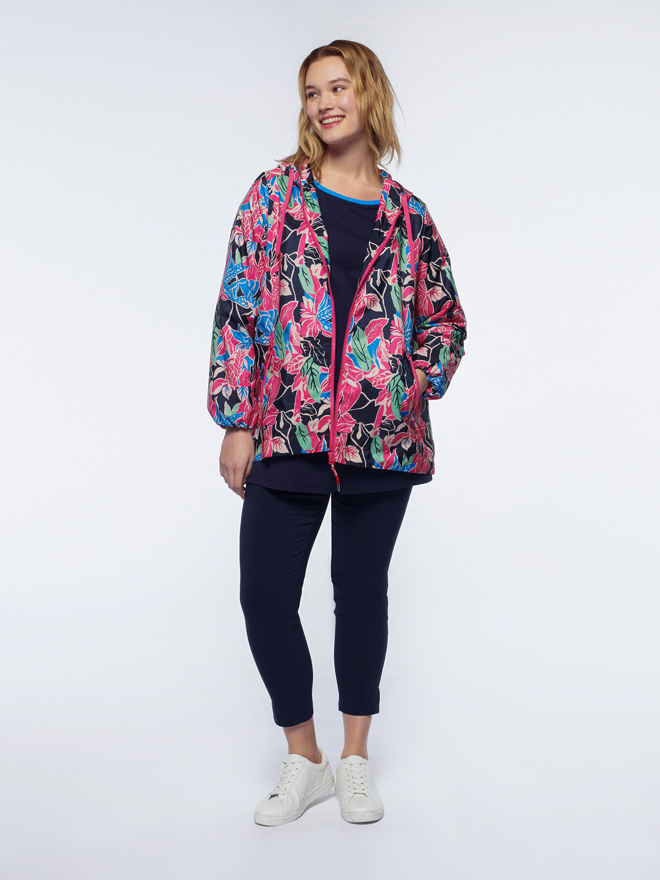 Parka "GO." in nylon stampato image number 3