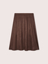 Langer ausgestellter Rock aus Soft-Touch-Material image number 4