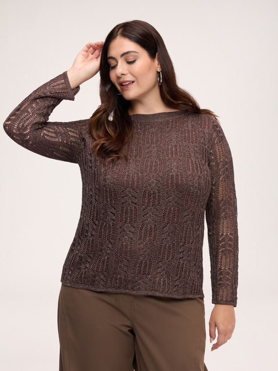 Maglia traforata in misto viscosa