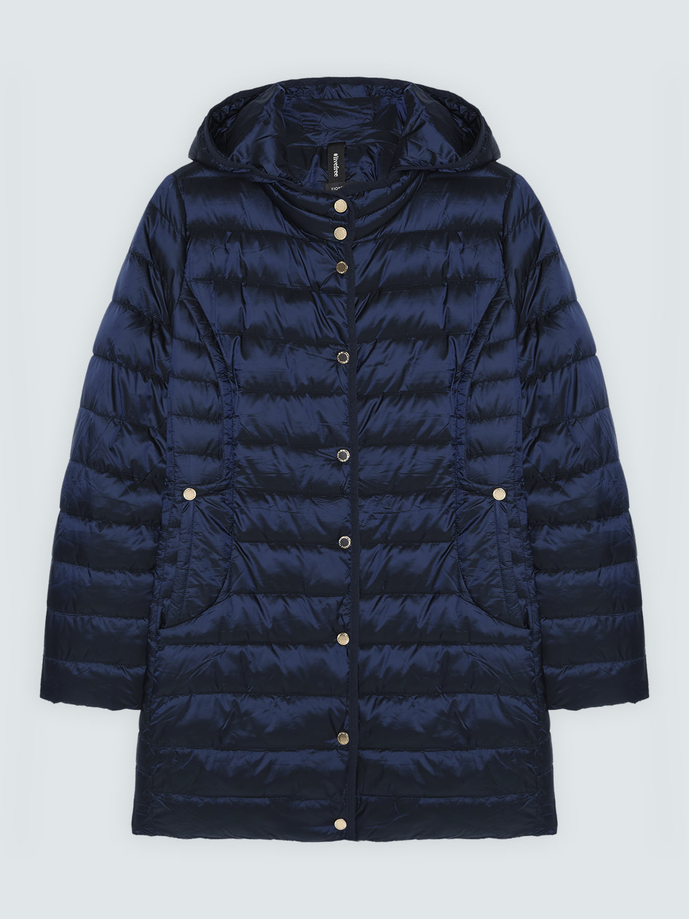 Quilted down jacket with removable hood image number 5