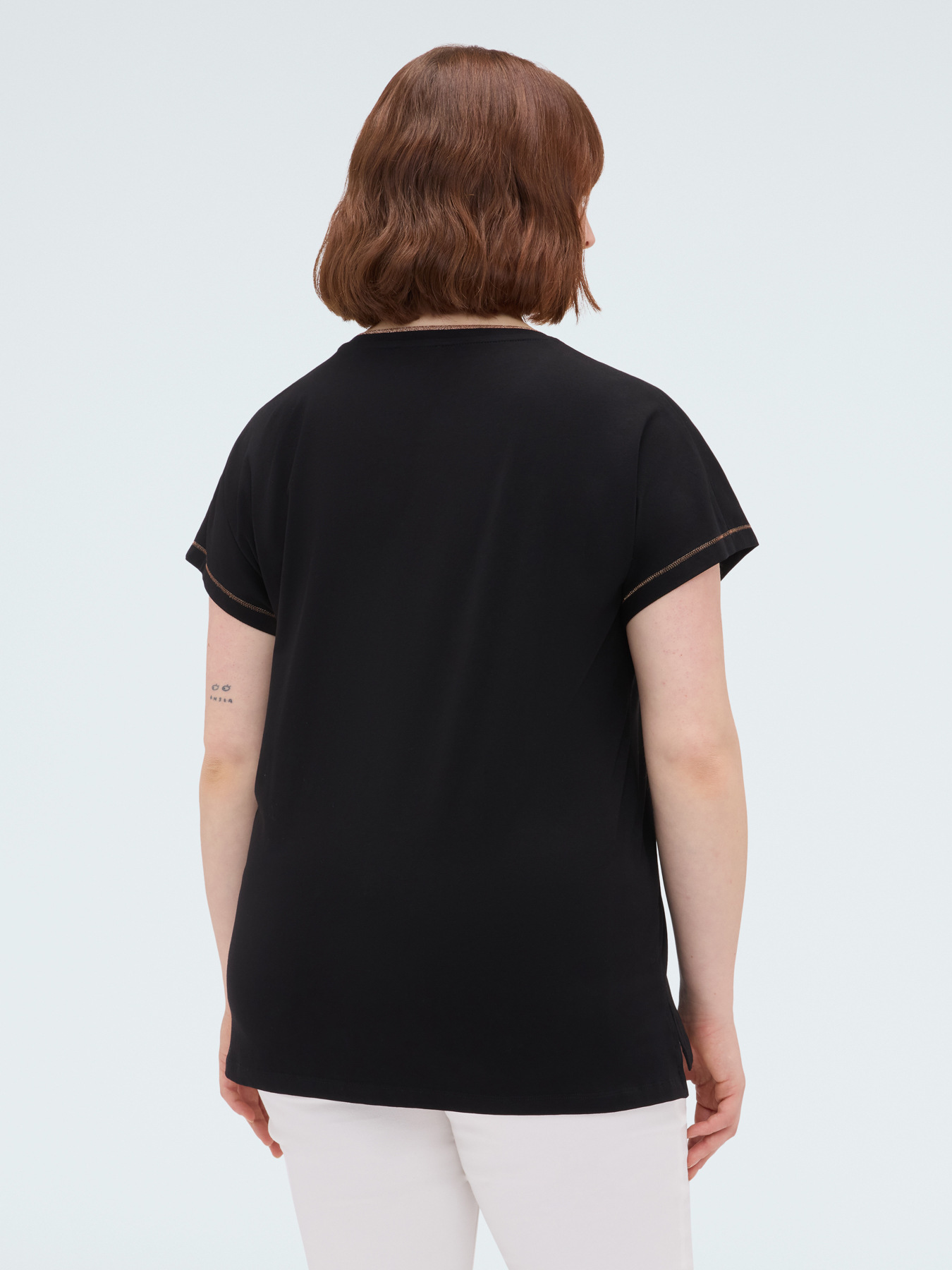 T-shirt en coton avec inscription Soleil image number 1