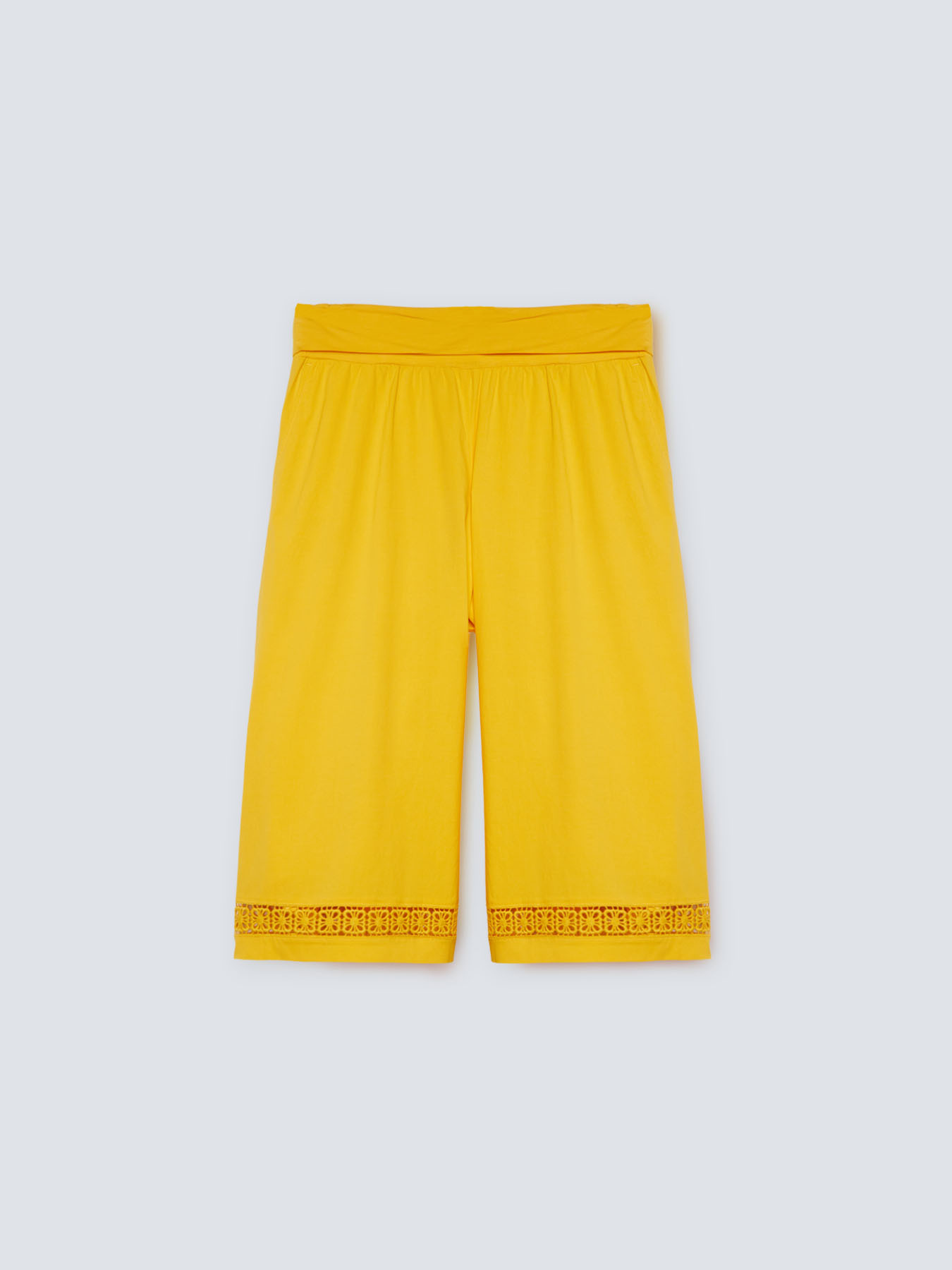 Cropped trousers with embroidered trim image number 4