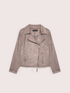 Biker jacket in soft touch fabric image number 5