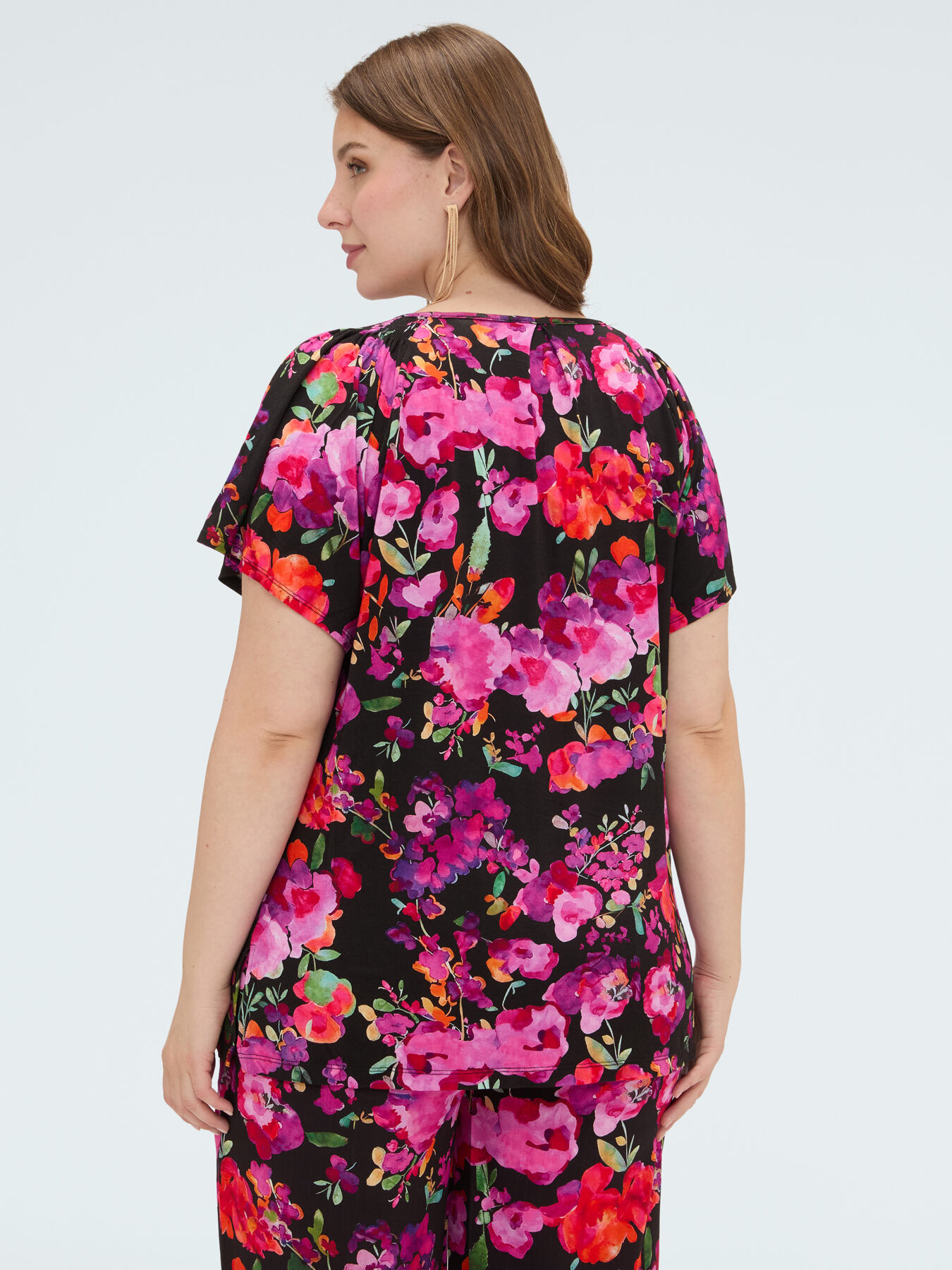 T-shirt en jersey viscose avec imprim&eacute; image number 2