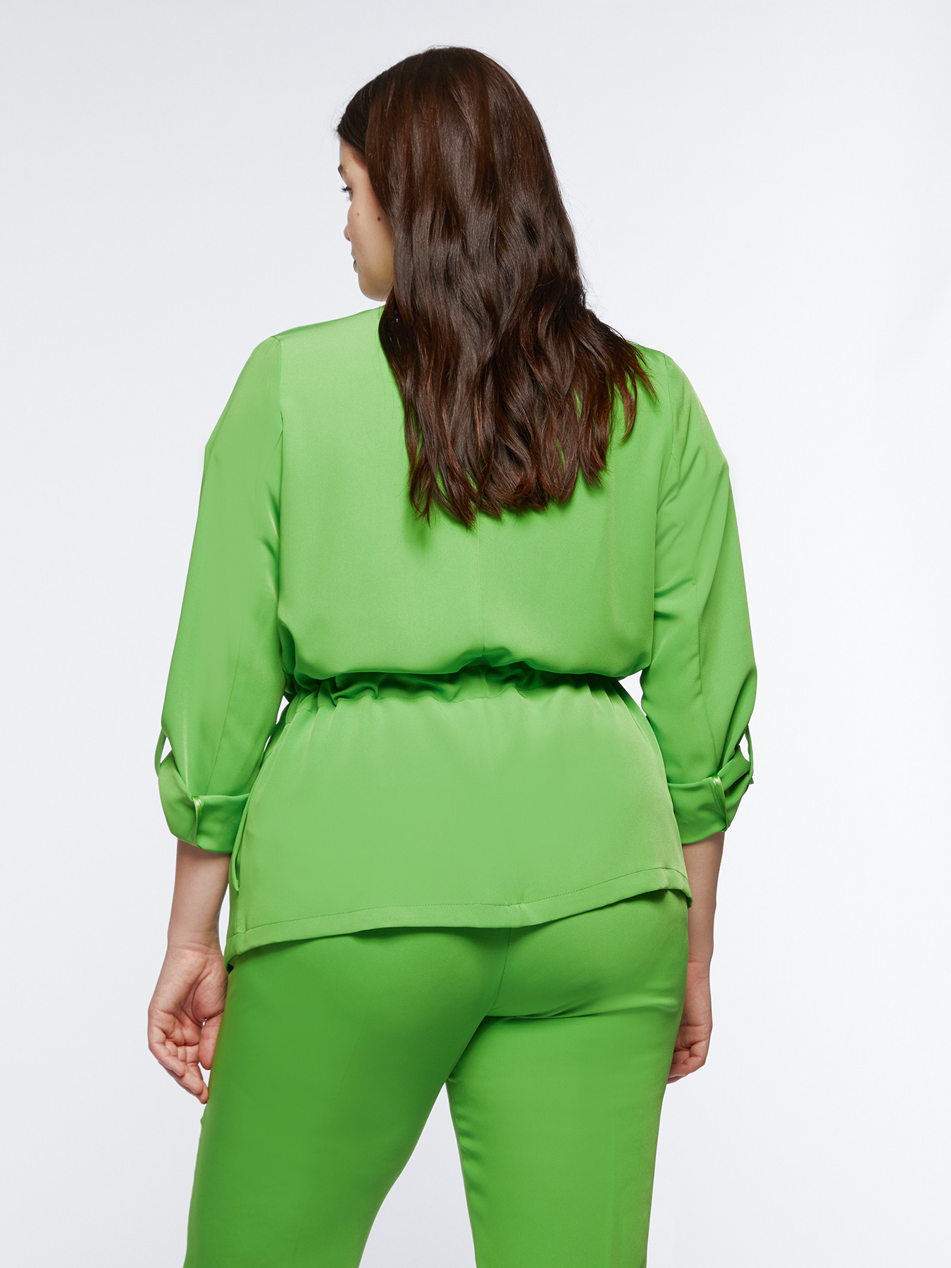 Giacca in tessuto fluido con coulisse image number 2