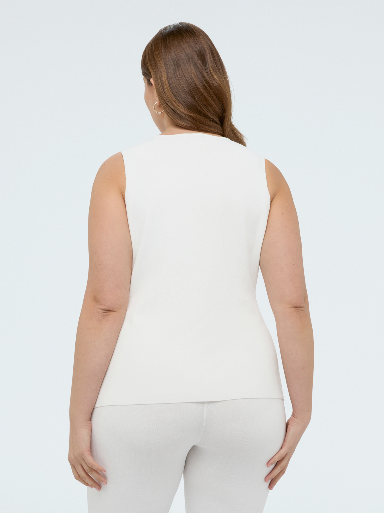 Long knit vest image number 1