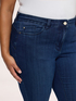 Skinny Jeans in blauer Waschung mit Schlitz am Saum image number 3