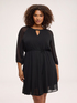 Short flared dress in georgette image number 0