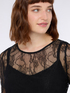 T-shirt in pizzo con maniche lunghe image number 4