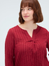 Blusa a righe in cotone image number 3