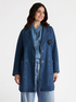 Trench in denim stretch con spilla image number 3