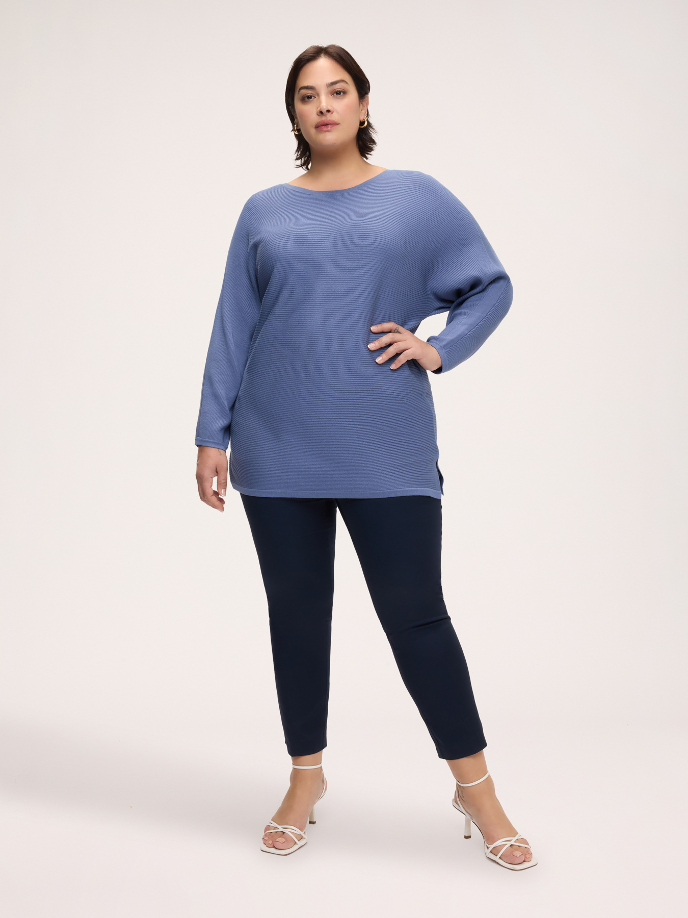 Viscose blend ribbed knitwear image number 2