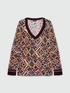Sweater with multi-coloured pattern image number 4