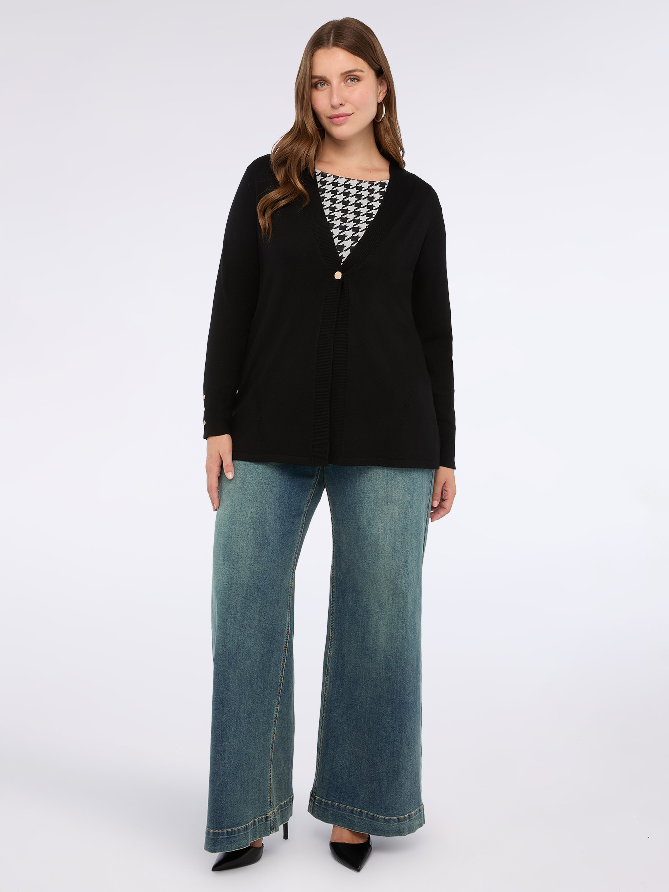 Cardigan in misto viscosa image number 2