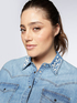 Denim shirt with embroidered collar image number 3