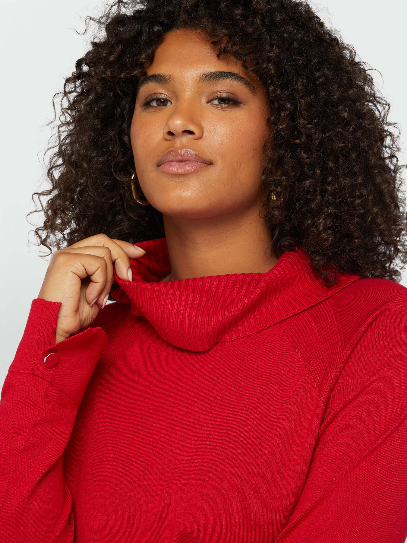 LENZING&trade; ECOVERO&trade; viscose turtleneck sweater image number 3