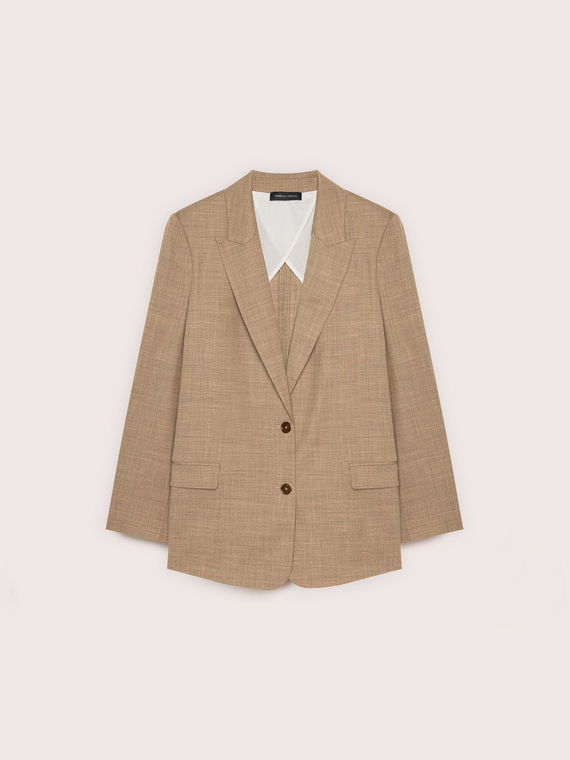 M&eacute;lange fabric blazer
