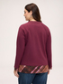 V-neck sweatshirt with check print insert image number 1
