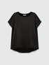 Blusa in raso e jersey image number 4