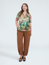Jersey t-shirt with print and soft neckline image number 0