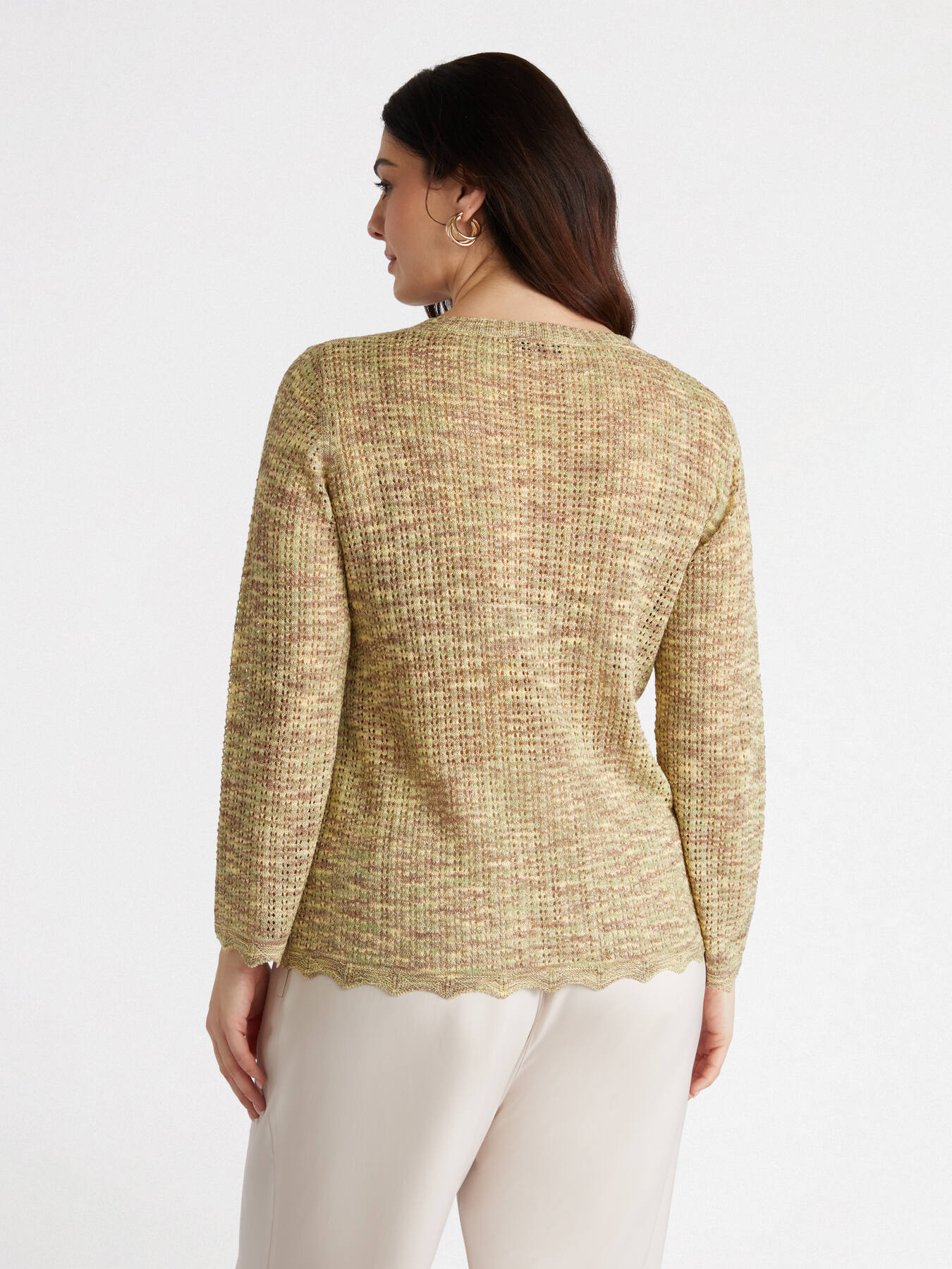 M&eacute;lange V-neck sweater image number 2