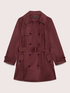 Zweireihiger Trenchcoat aus Soft-Touch-Material image number 5