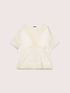 Satin blouse with lace details image number 4