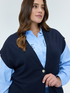 Long vest in viscose blend image number 3
