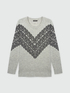 Sweater with lace print image number 4