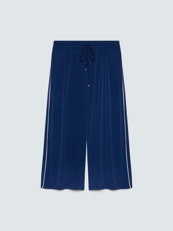 Cropped jersey trousers