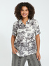 Boxy shirt with exotic print image number 0