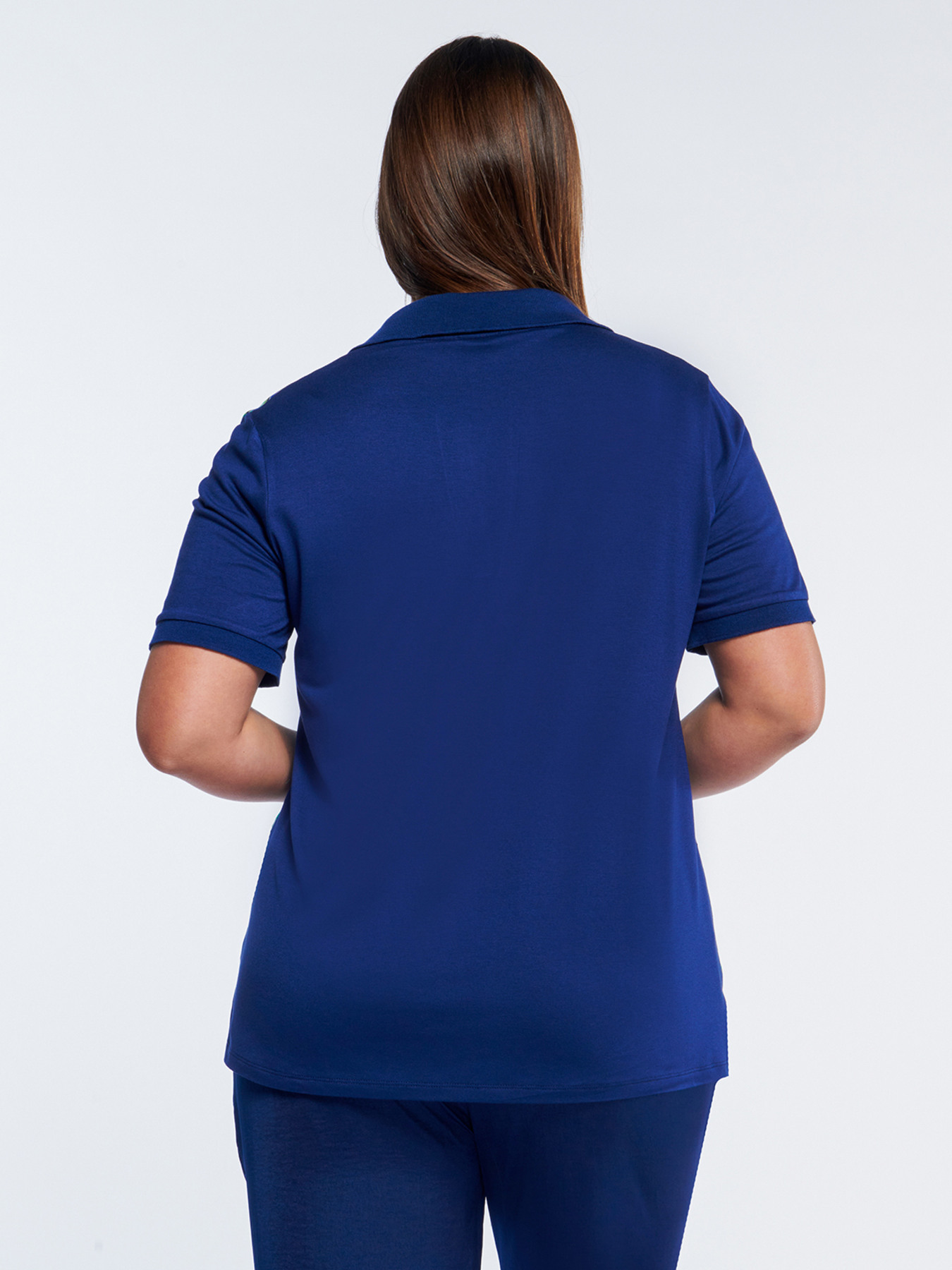 T-Shirt mit Kragen und Aufdruck image number 1