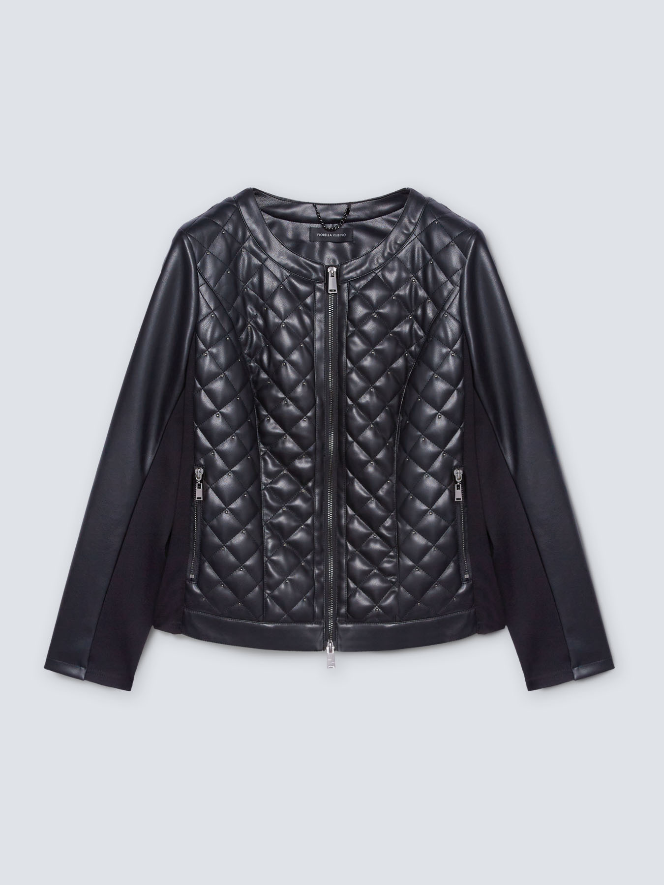 Biker jacket with stitching image number 4