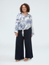 Floral print shirt with knot image number 2