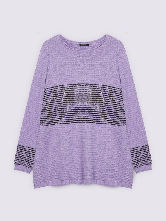 Maglia a righe con paillettes